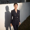 IWY/春季新款藏青色西装套装修身微喇裤职场商务干练修身高级西服C13102+P31356 商品缩略图1