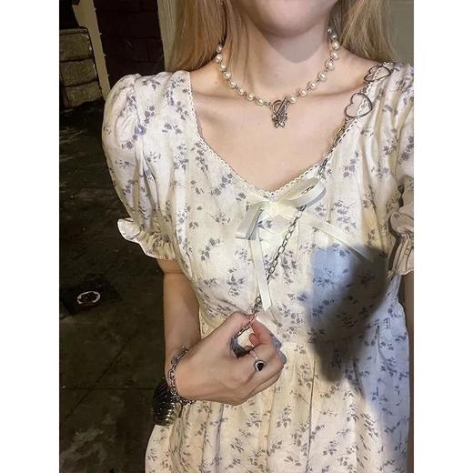 【G商品推广】纯欲奶油印花连衣裙 商品图3