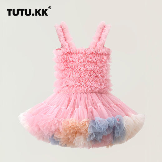 【tutu吊带蓬蓬裙】新款童装礼服女童连衣裙吊带蓬蓬裙tutu儿童网纱公主裙表演服 商品图0