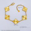 【限时克减150元】足金999.9 【精品】实心调节双面镭射车花四叶草手链五花手链（面宽约14.8mm，厚约0.9mm)(OSL00086-3)（预售产品下单后不退款不退货不换货不补差价） 商品缩略图3