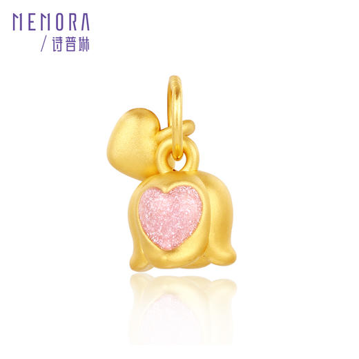 等一朵花开 铃兰-心有铃犀 黄金足金挂坠吊坠女款转运珠MEMORA诗普琳HP653801 商品图6