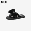 MIO米奥夏季拼色低跟拖鞋复古波点玫瑰舒软通勤一字拖女M243131221 商品缩略图1