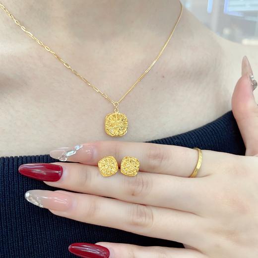 【限时克减150元】足金999 #小方糖 #小红书 (足金999字印)5G黄金调节AB链影底绕线小方糖套链(5GTL01413)（预售产品下单后不退款不退货不换货不补差价 商品图4