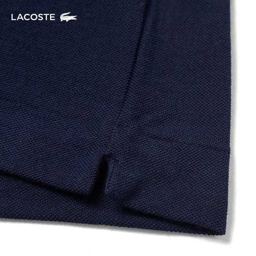 Lacoste法国鳄鱼男装新款纯色简约修身商务休闲短袖翻领Polo衫DH9309-10 商品图6
