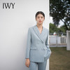 IWY/新款春季雾霾蓝色西装套装长袖宽松版长款西服外套两件套通勤C14229+P34229 商品缩略图2