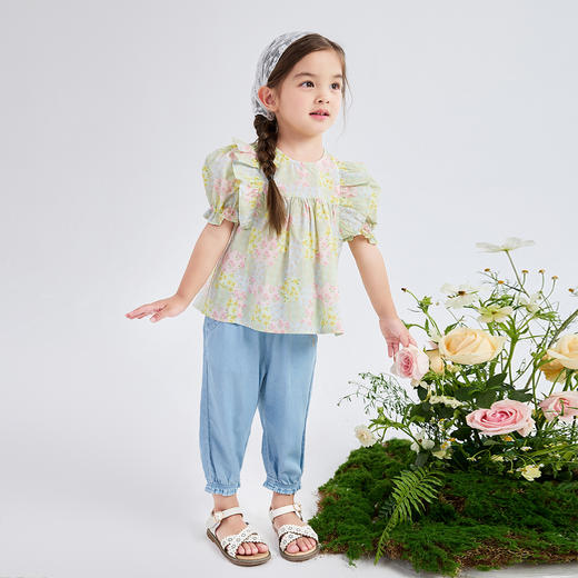 笛莎Deesha 女童2024年新款时尚衬衫 商品图3