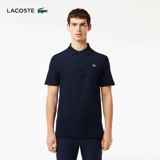 Lacoste法国鳄鱼男装新款纯色简约修身商务休闲短袖翻领Polo衫DH9309-10 商品图0