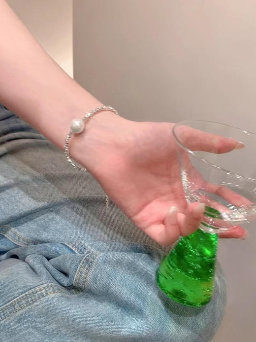 年后发！碎银子系列首饰！施华洛珍珠+925银！组合入！配套真的很绝很精致！！超费手工的碎银子，性价比超高~ 项链、手链都有首饰品 商品图8