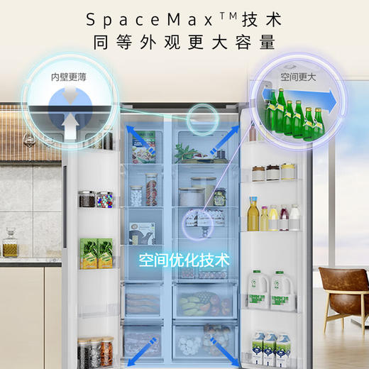 【24年新品】三星（SAMSUNG）654升三星AI神冰箱 双开门冰箱一级能效AI节能家用无霜冰箱超大容量RS62DG50H8CWSC 柔光白 商品图1