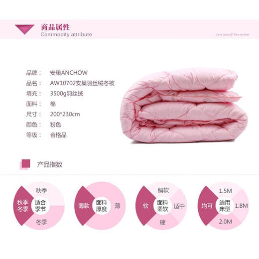 安巢家居  被子  羽丝绒被AW10702 商品图2