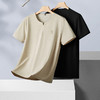 【小V领】【新款DDP】大依优型大码短袖T恤圆领加肥加大男士大号弹力透气舒适夏季半袖透气中式 商品缩略图0