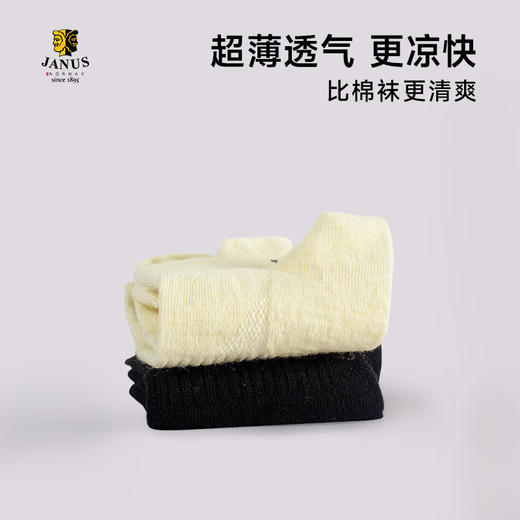低于双11【36-46码】挪威进口JANUS春夏 68%美利奴羊毛成人船袜 2双装【2025新款】 商品图2