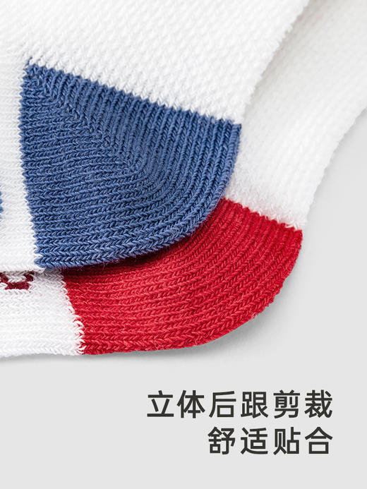 英氏儿童袜子夏季婴幼儿透气防臭薄袜两双装2024新款YIWAJ2Q062A 商品图3