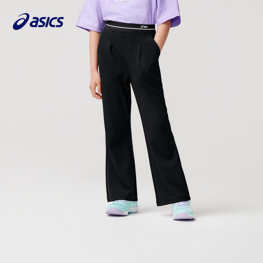 ASICS/亚瑟士童装2024夏新款女童百搭休闲微喇叭裤针织运动长裤 商品图1