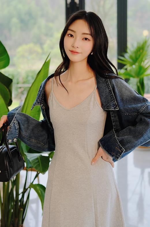 【门店同款】ENJOY春季松驰美学-牛仔吊带裙两件套 157048651 商品图0