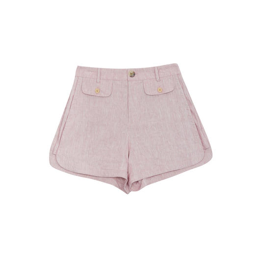 谜底A型短裤女2024年夏季新品通勤风百搭透气纯色直筒裤242MK0709 商品图4