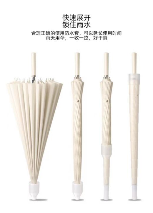 🎉【妃格莱儿 24骨直柄防水套伞】 ✔️1.24骨加固筋骨，⁢👏皮革质感手柄超绝 ✔️2.暴雨专用，🔥伞一开全车人员挡雨✔️ 3.大雨出门不湿肩，🉑️⁠高密度拒水碰击布 商品图1