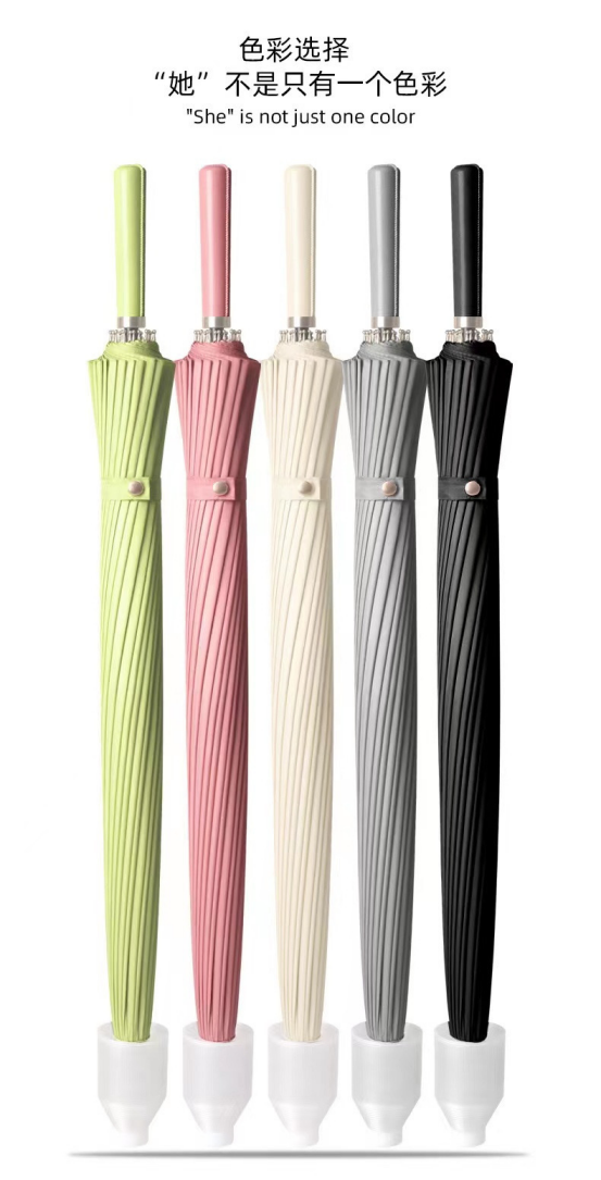 🎉【妃格莱儿 24骨直柄防水套伞】 ✔️1.24骨加固筋骨，⁢👏皮革质感手柄超绝 ✔️2.暴雨专用，🔥伞一开全车人员挡雨✔️ 3.大雨出门不湿肩，🉑️⁠高密度拒水碰击布