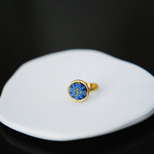 心艺手作：“努苏姆”系列戒指 Puffy Gold Ring in Blue/Amour/Teal 商品图12