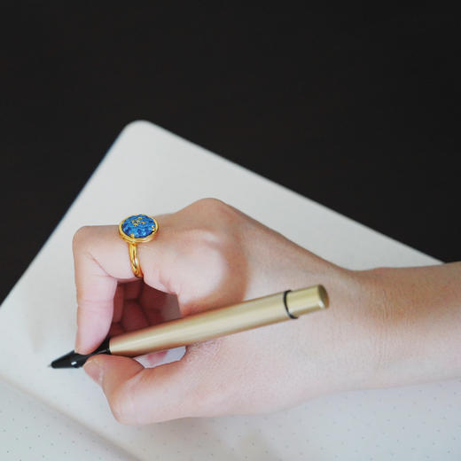 心艺手作：“努苏姆”系列戒指 Puffy Gold Ring in Blue/Amour/Teal 商品图7