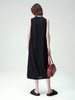 SELFWHO 黑色无袖连衣裙2024早春新款气质设计感小众垂感圆领裙子 商品缩略图4
