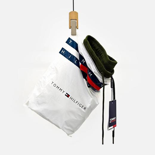 臻品 Tm 汤米23新款男装时尚撞色字母毛巾绣抽绳束脚卫裤，针织卫裤 商品图0