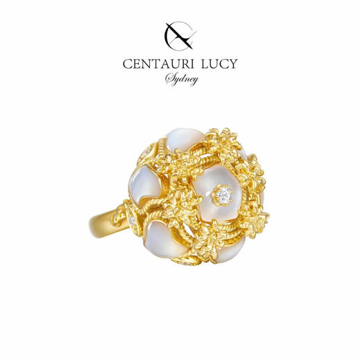 Centauri Lucy 艾克贝母雕花戒指 商品图4