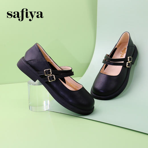 超值精选 |Safiya/索菲娅2024春夏时尚休闲软底英伦风百搭圆头舒适单鞋SF33912224 商品图3