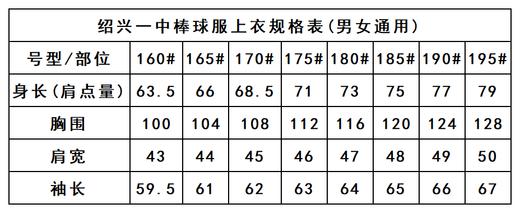 绍兴一中—棒球服上衣 商品图2