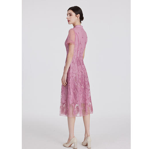 司歌改良新中式刺绣立领连衣裙A891067X 商品图3