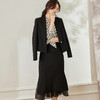 罗衣高级感通勤小香风薄款外套女2024春装新款休闲黑色西装09283 商品缩略图4