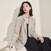 小香风杏色西服外套女早春新款高级感垫肩宽松西装V1938428 商品缩略图0