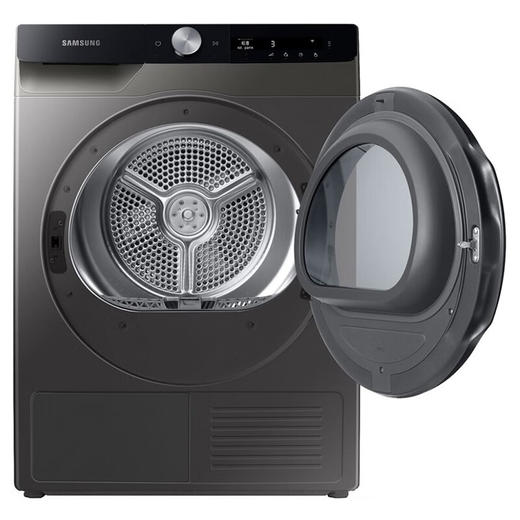 三星（SAMSUNG）9公斤大容量热泵式烘干机 左右双向开门 低温干衣手机WiFi智控除菌防皱 35分快烘 DV90T7440BX/SC 钛晶灰 商品图4