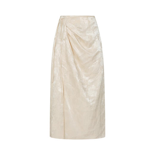 HeyDress新中式提花半身裙女夏季高腰系带设计感半裙气质缎面裙子 商品图4