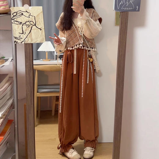 裁缝学苑AQ251复古小香风改良汉元素国风马甲 衬衫+花苞裤套装纸样打板 商品图5