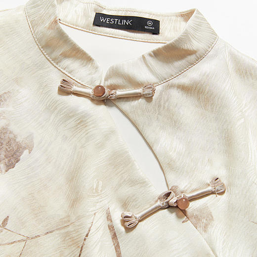 新中式国风立领旗袍无袖连衣裙女春季新款古典温婉长裙V0440187 商品图5