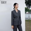 IWY/高端复古蓝灰色西装套装女气质设计师款收腰系带西服经理通勤C14230+P34230 商品缩略图0