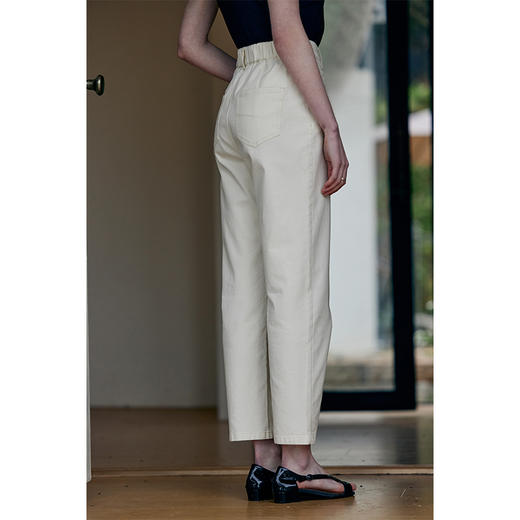 HeyDress白色牛仔裤女春夏高腰宽松显瘦休闲裤百搭通勤直筒裤子 商品图3