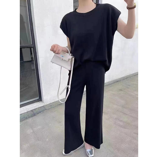 【特惠不退换】冰爽丝针织上下两件套装   FLW-LSH4CB7369 商品图1