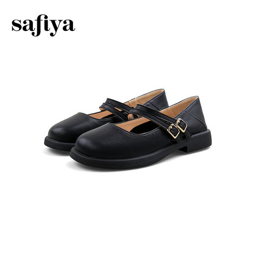 超值精选 |Safiya/索菲娅2024春夏时尚休闲软底英伦风百搭圆头舒适单鞋SF33912224 商品图5
