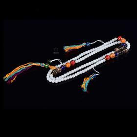 【高洁】和田玉珠链--Zx240310701