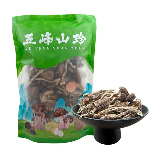 五峰高山干茶树菇200g 煲汤顿火锅 商品图0