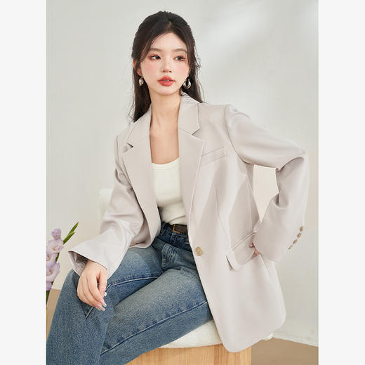高级感气质精致西装外套女新款休闲通勤职场西服上衣V0440197 商品图0