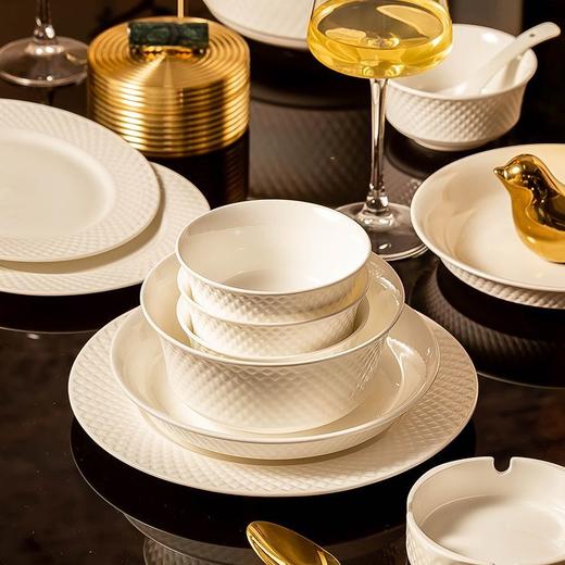 物生物碗碟套装家用纯白北欧景德镇骨瓷碗盘碗具陶瓷2023新款餐具 商品图5