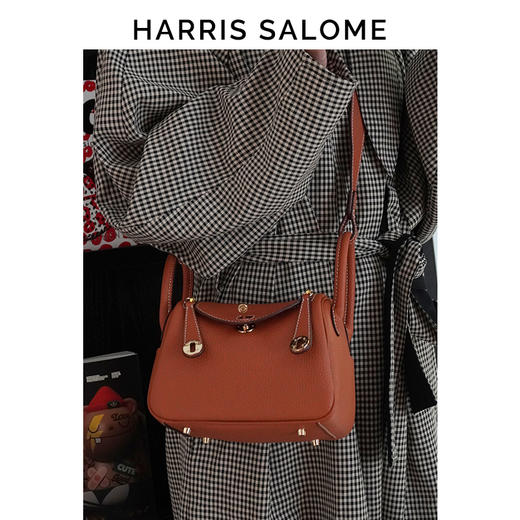 Harris Salome质感琳迪包 头层牛皮手提单肩斜挎包 商品图5