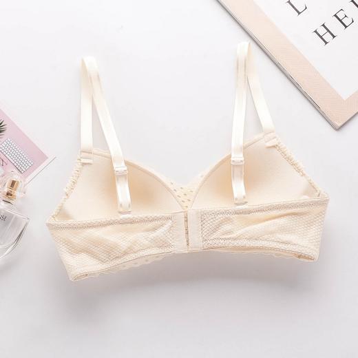 ARN-X067真丝透气法式文胸三角杯蕾丝交叉无钢圈薄款胸罩无痕性感蚕丝内衣 商品图2