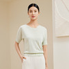玳莎不规则领套头针织衫女24夏款新品时尚简约设计感短袖上衣T恤  EB33102 商品缩略图2