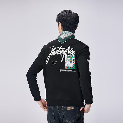 HX 秋冬季圆领卫衣加绒S106340201101/02 商品图3