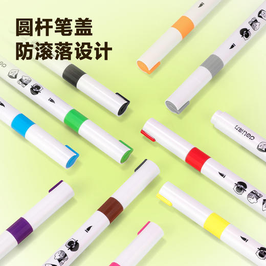 得力HM113-12有点艺思软头丙烯马克笔(混)(12支/盒) 商品图4