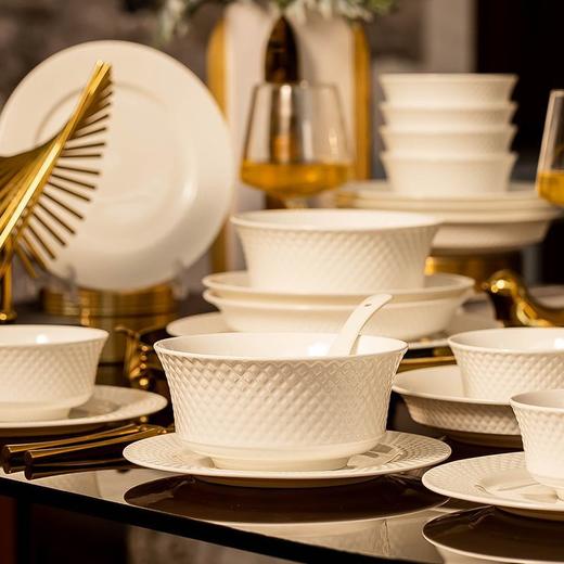 物生物碗碟套装家用纯白北欧景德镇骨瓷碗盘碗具陶瓷2023新款餐具 商品图8